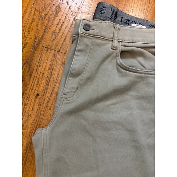 PRE-LOVED IZOD CASUAL KHAKI FLAT FRONT SLACKS SIZE 34X34 - Picture 5 of 5